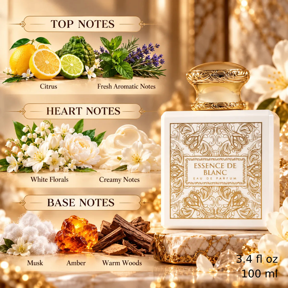 Authentic French Avenue Essence De Blanc Eau De Parfum 100ml for best price with fast delivery - Perfumesouq Qatar