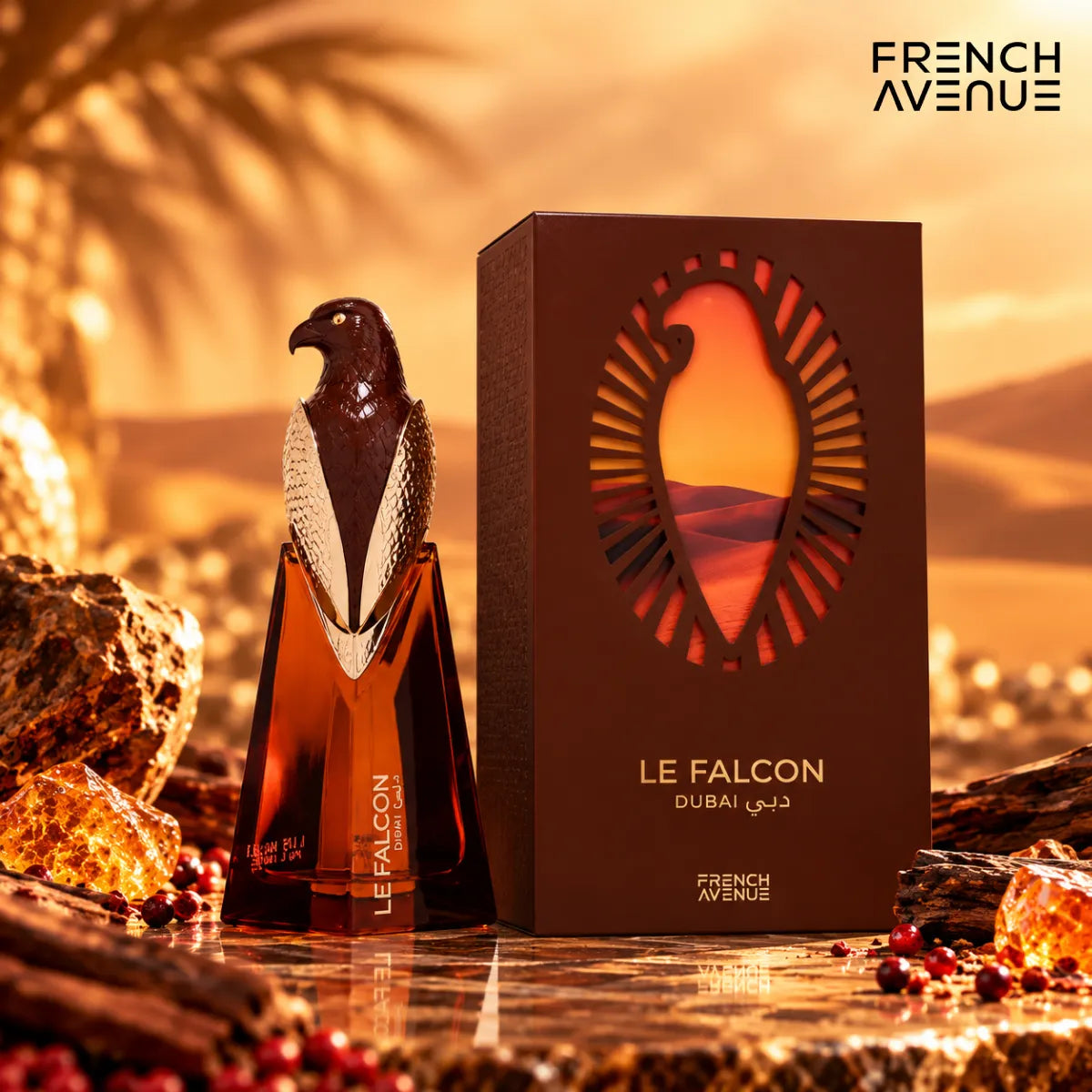 Buy French Avenue Le Falcon Dubai Extrait De Parfum 100ml online from Perfumesouq, Doha, Qatar