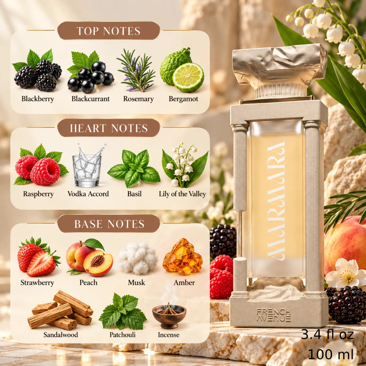 Authentic French Avenue Marmara Extrait De Parfum 100ml for best price with fast delivery - Perfumesouq Qatar