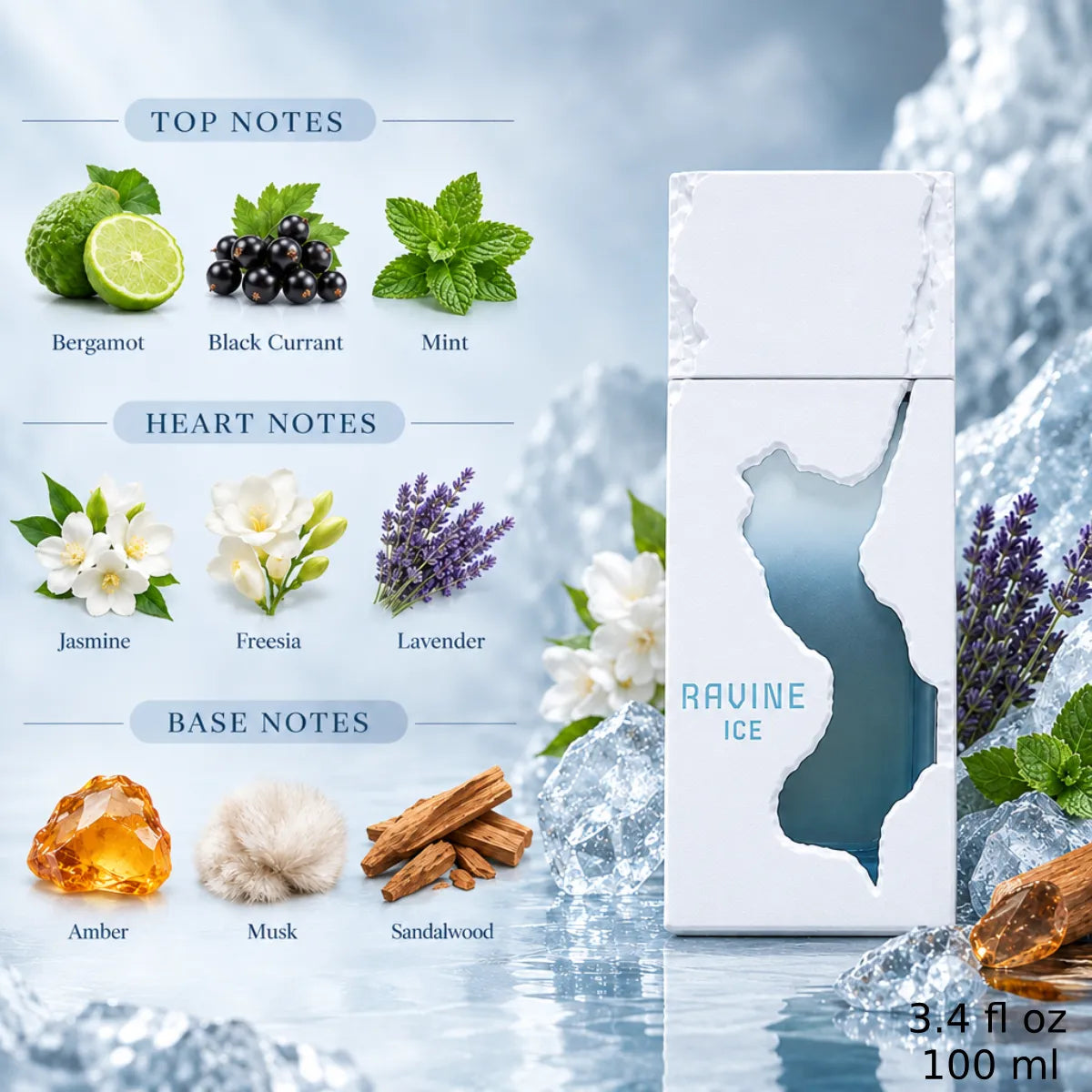 Authentic French Avenue Ravine Ice Extrait De Parfum 100ml for best price with fast delivery - Perfumesouq Qatar