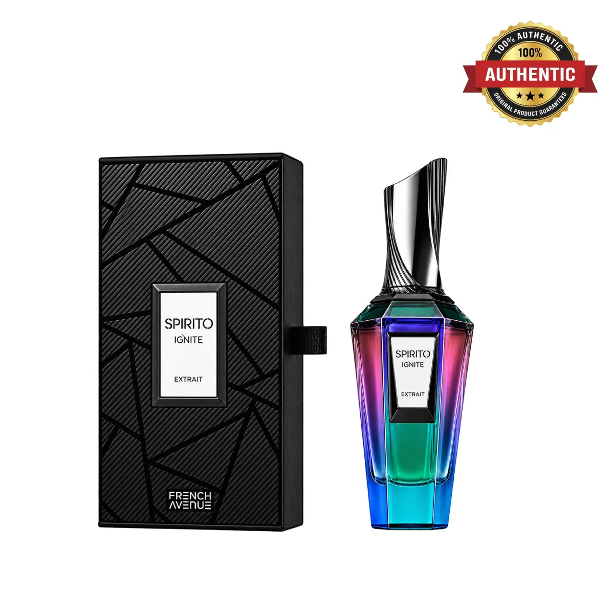 French Avenue Spirito Ignite Extrait De Parfum 100ml online at best price, elegant powdery fragrance - Perfumesouq Qatar