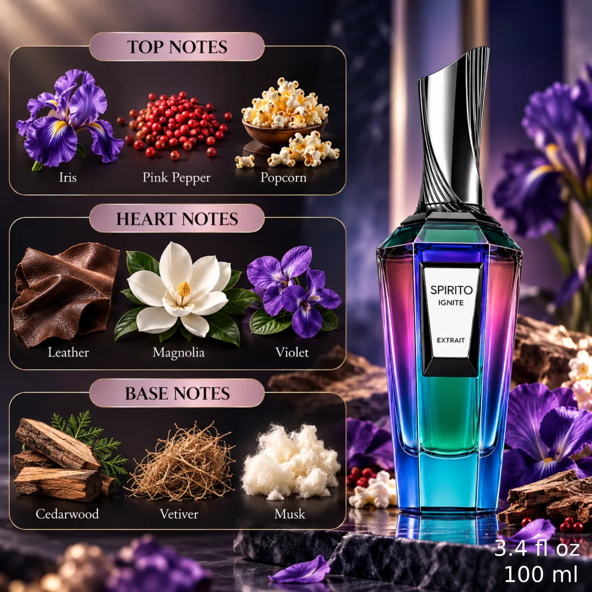 Authentic French Avenue Spirito Ignite Extrait De Parfum 100ml for best price with fast delivery - Perfumesouq Qatar