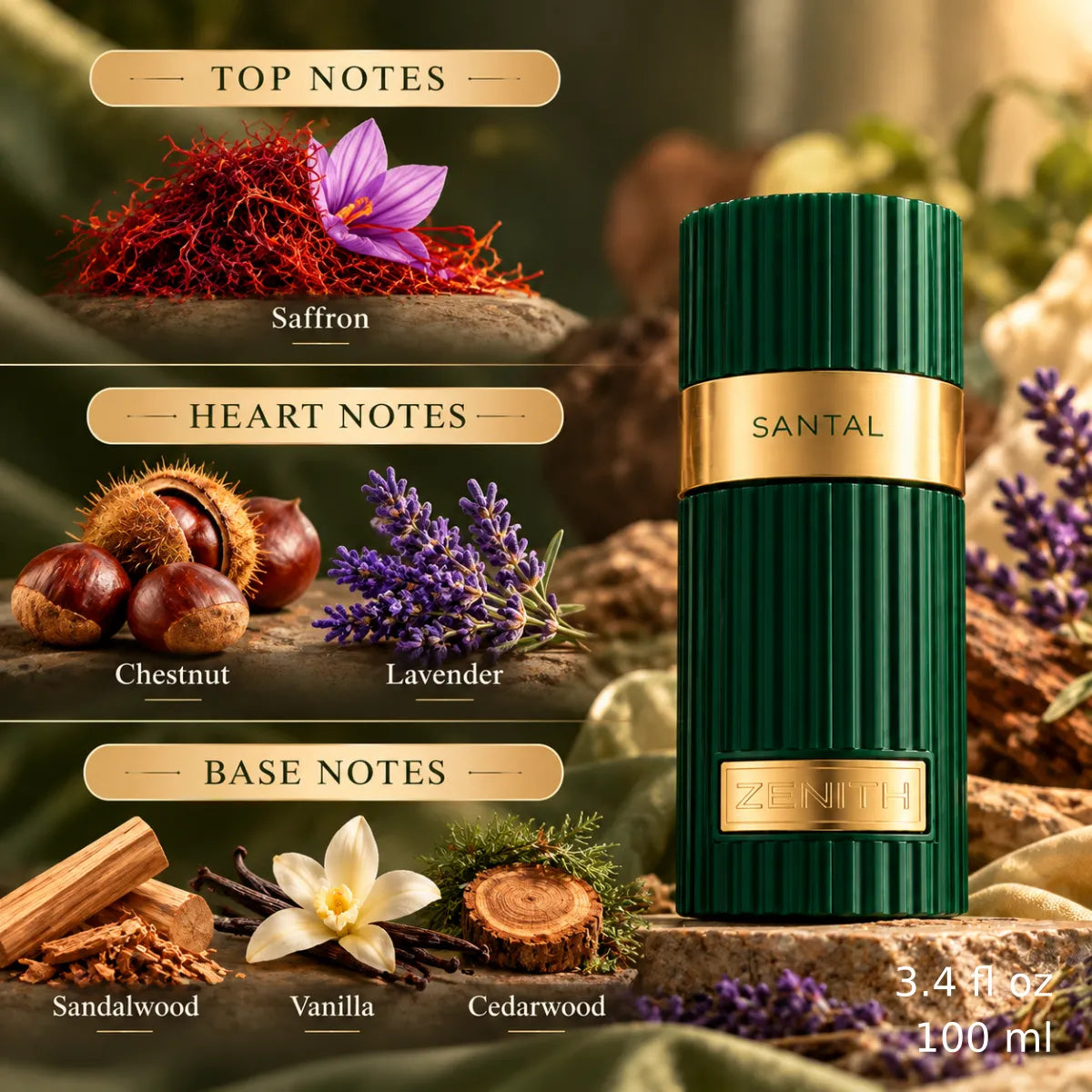 Authentic French Avenue Zenith Santal Eau De Parfum 100ml for best price with fast delivery - Perfumesouq Qatar