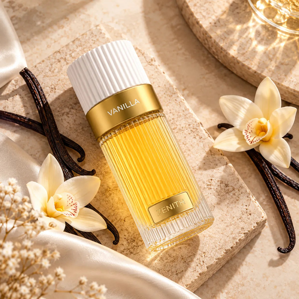 French Avenue Zenith Vanilla Eau De Parfum 100ml for best price in Qatar, creamy vanilla scent with lasting fragrance - Perfumesouq Qatar