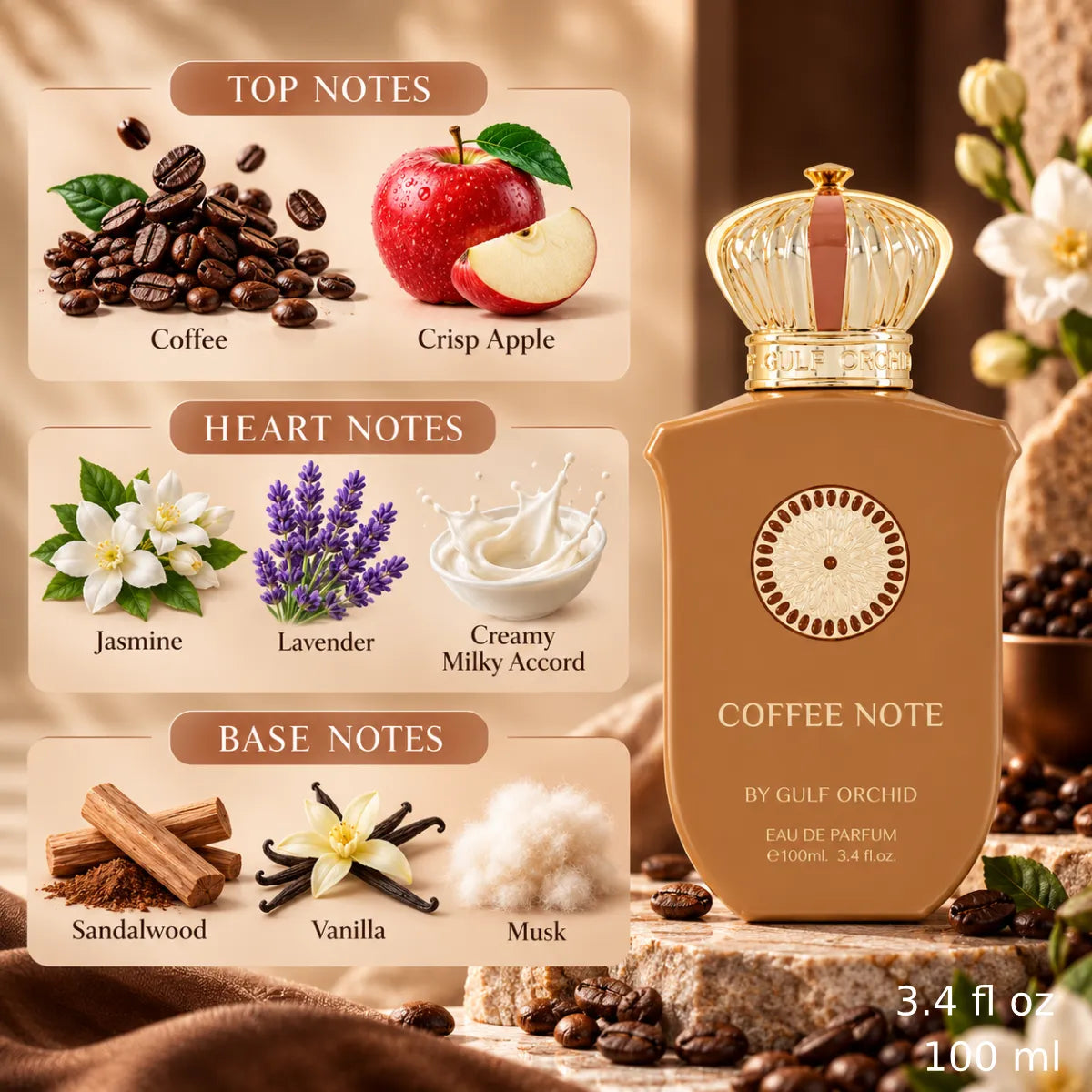 Authentic Gulf Orchid Coffee Note Eau De Parfum 100ml for best price with fast delivery - Perfumesouq Qatar