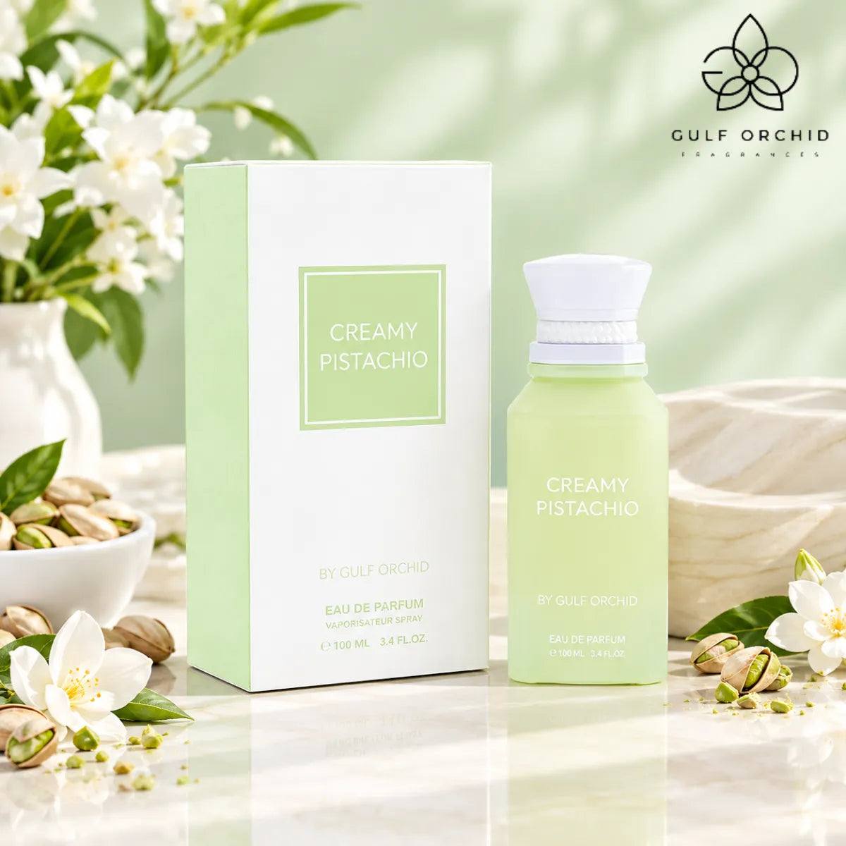 Buy Gulf Orchid Creamy Pistachio Eau De Parfum 100ml online from Perfumesouq, Doha, Qatar