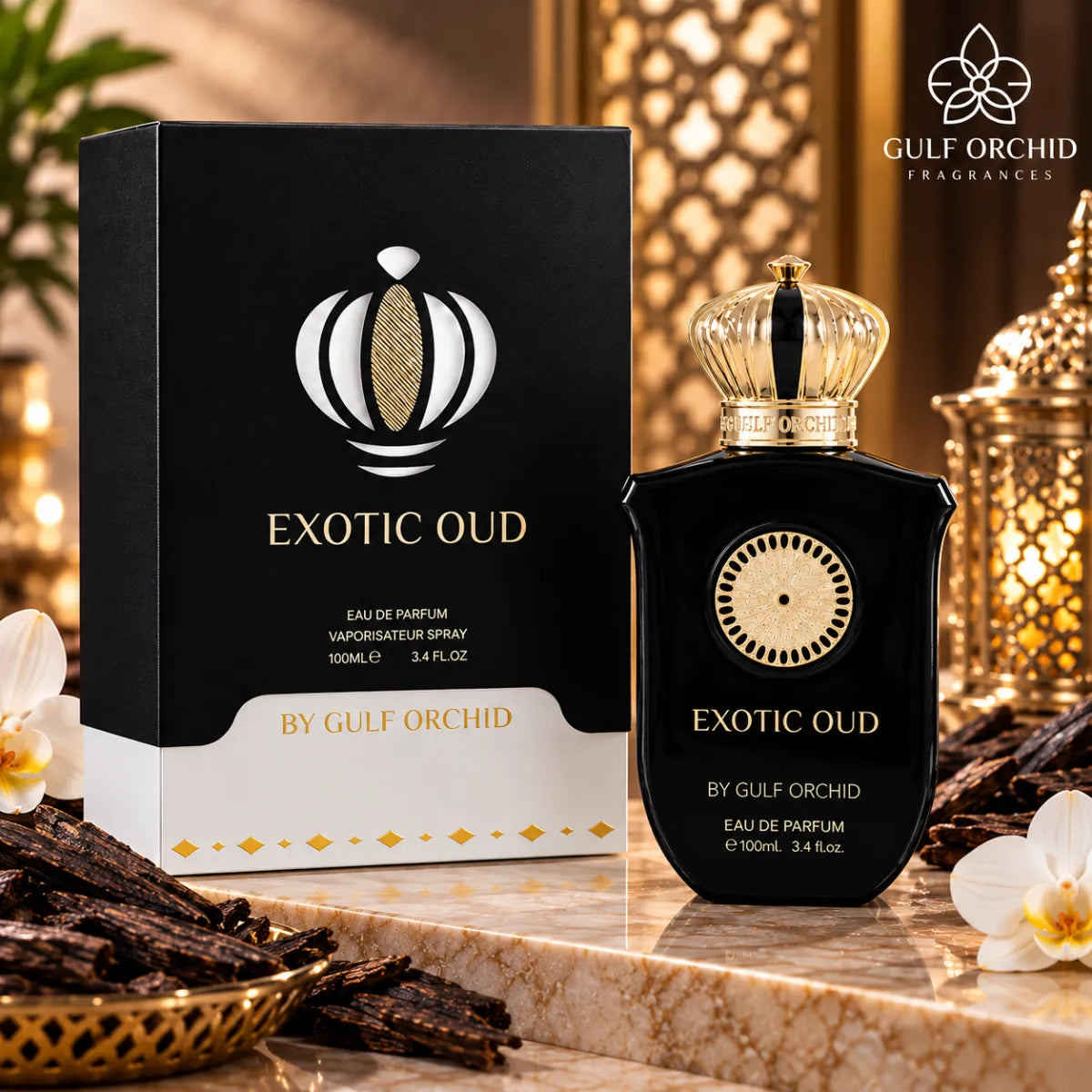 Buy Gulf Orchid Exotic Oud Eau De Parfum 100ml from Perfumesouq, Doha, Qatar