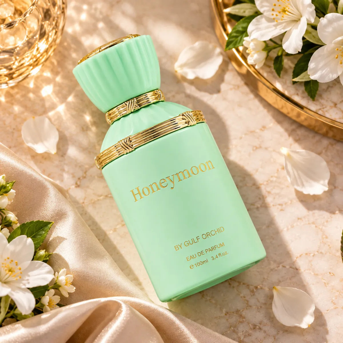 Gulf Orchid Honeymoon Eau De Parfum 100ml for best price, elegant fragrance with warm honey and vanilla notes - Perfumesouq Qatar