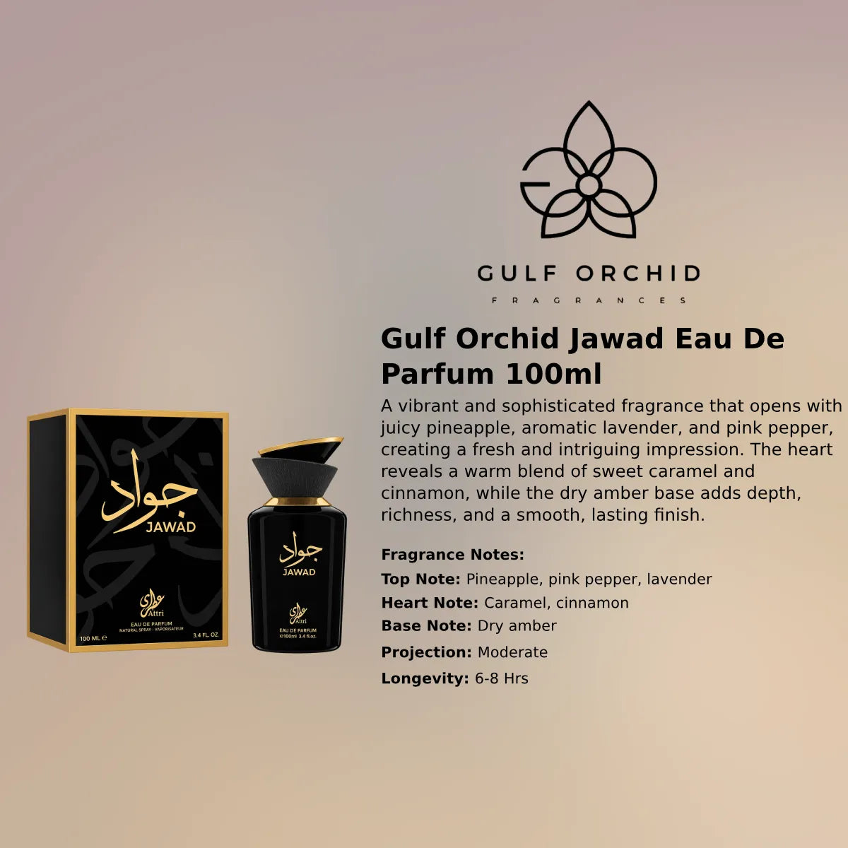 Gulf Orchid Jawad EDP 100ml luxury fragrance at best price, elegant and sophisticated scent - Perfumesouq Qatar