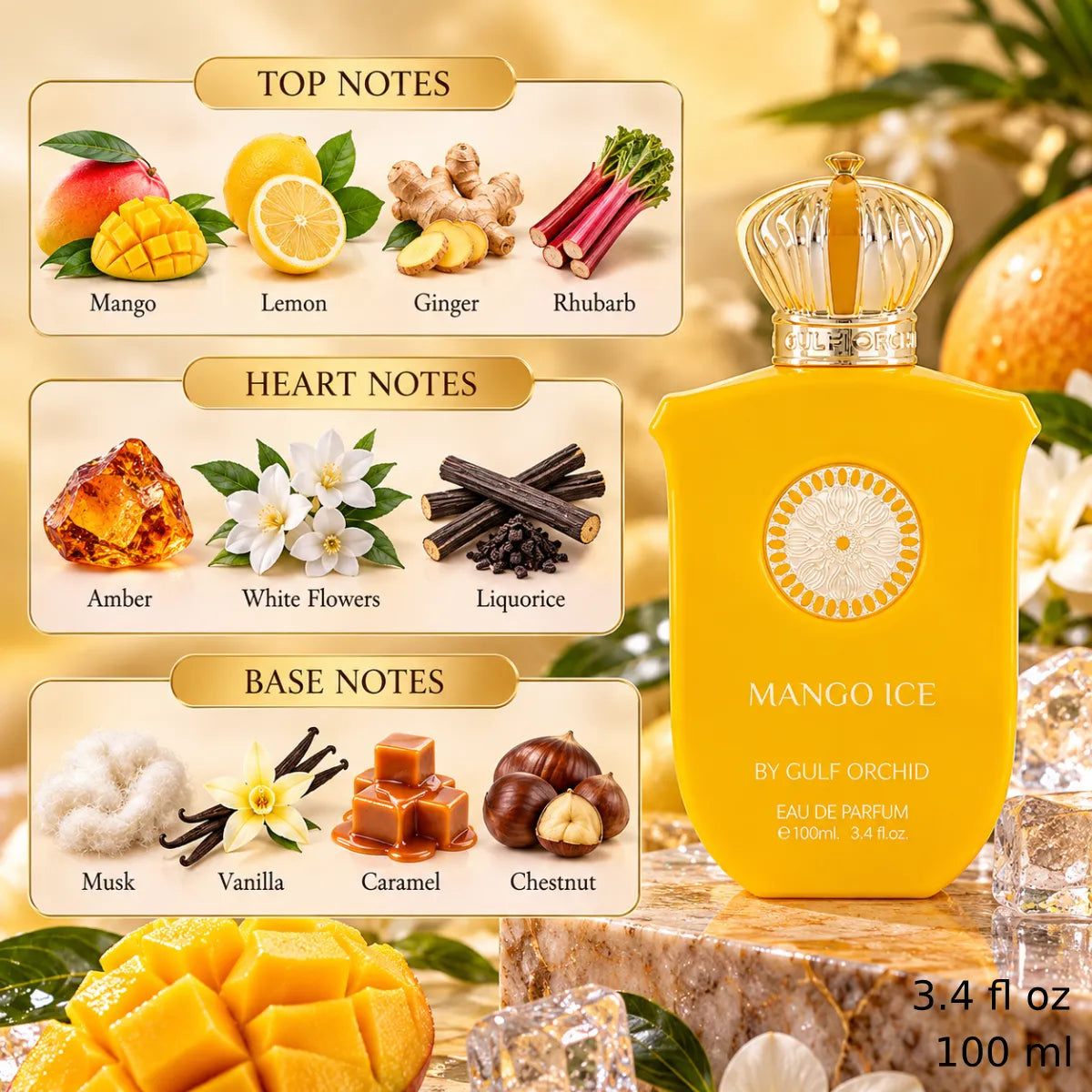 Authentic Gulf Orchid Mango Ice Eau De Parfum 100ml for best price with fast delivery - Perfumesouq Qatar