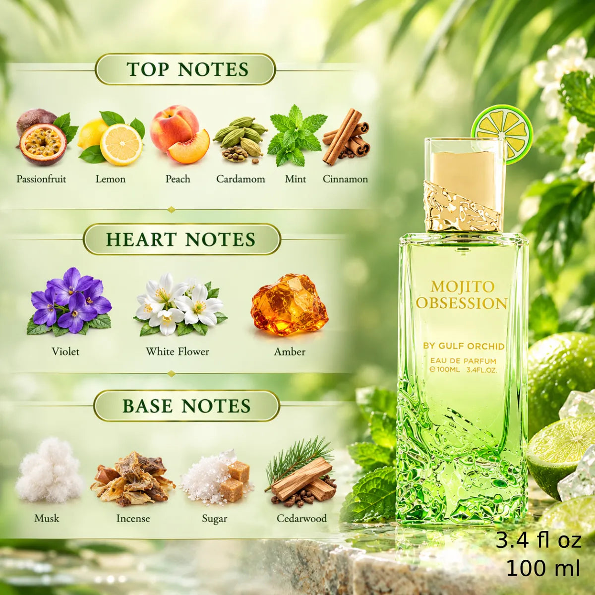 Authentic Gulf Orchid Mojito Obsession Eau De Parfum 100ml for best price with fast delivery - Perfumesouq Qatar