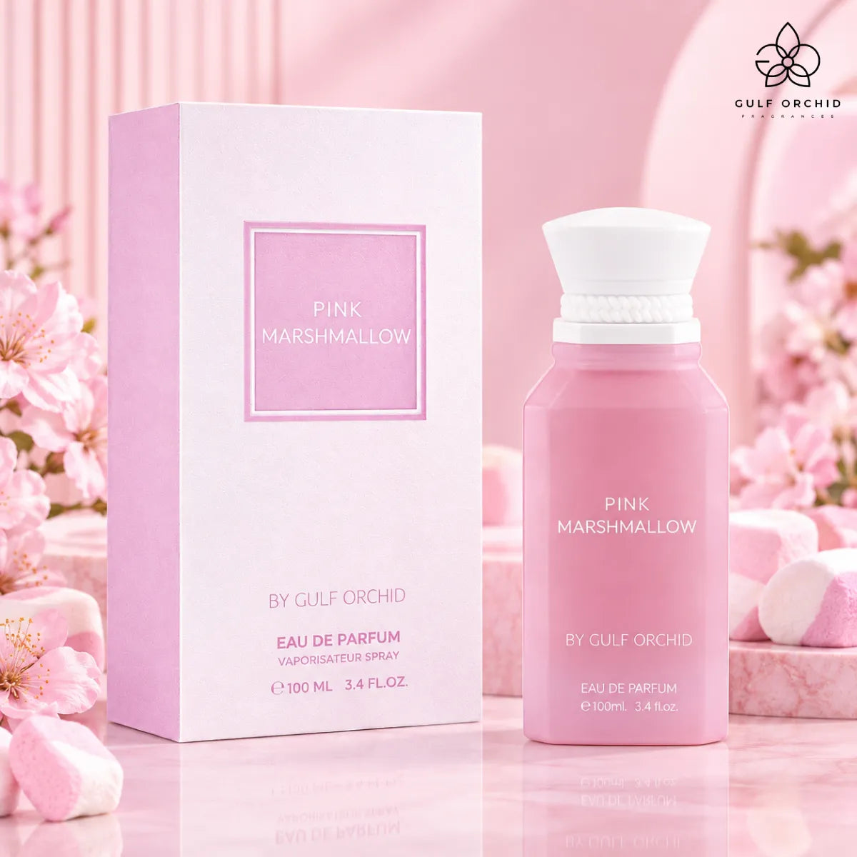 Buy Gulf Orchid Pink Marshmallow Eau De Parfum 100ml from PerfumeSouq, Doha, Qatar.