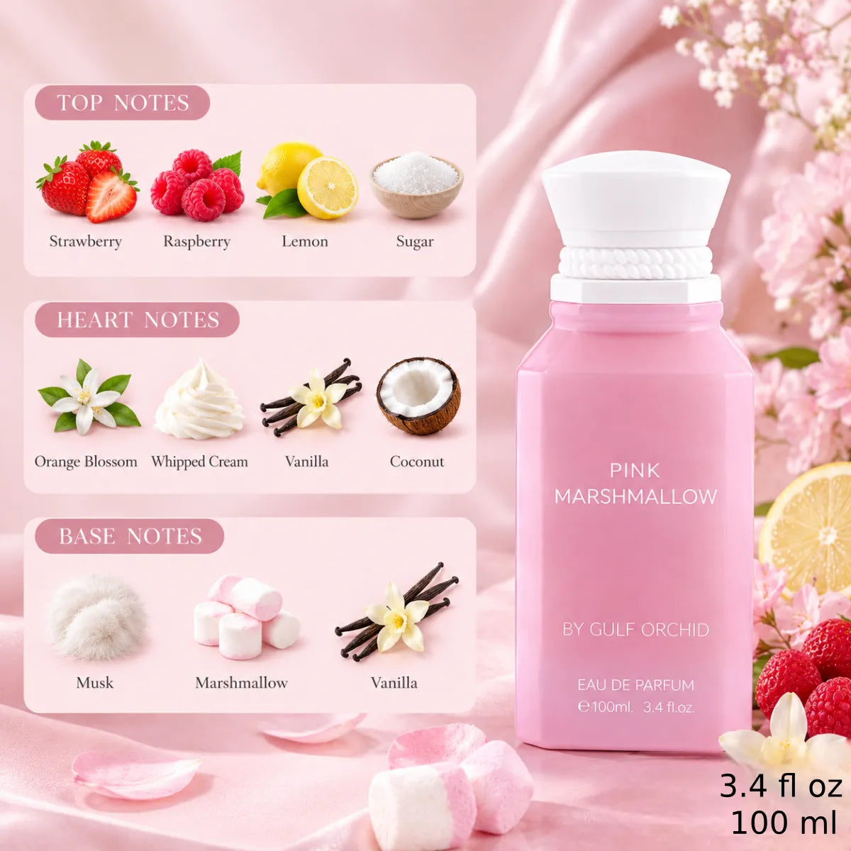Gulf Orchid Pink Marshmallow Eau De Parfum 100ml online in Qatar at best price, premium fragrance - Perfumesouq Qatar