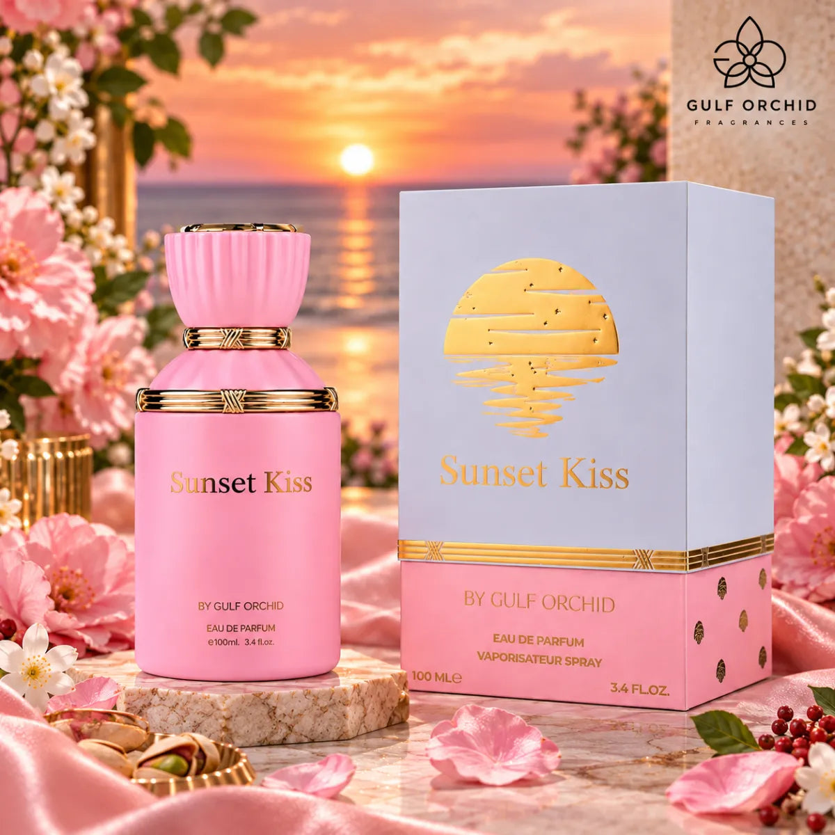 Buy Gulf Orchid Sunset Kiss Eau De Parfum 100ml online from Perfumesouq, Doha, Qatar