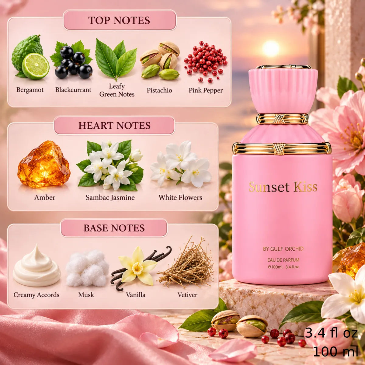 Authentic Gulf Orchid Sunset Kiss Eau De Parfum 100ml for best price with fast delivery - Perfumesouq Qatar