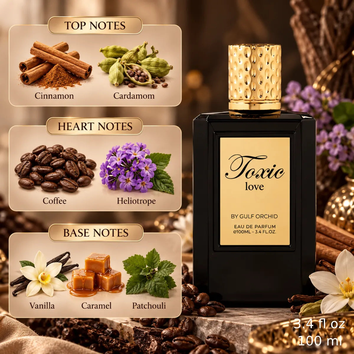 Authentic Gulf Orchid Toxic Love Eau De Parfum 100ml for best price with fast delivery - Perfumesouq Qatar