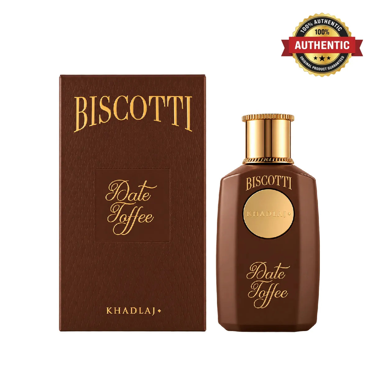 Khadlaj Biscotti Date Toffee Extrait De Parfum 100ml online at best price, premium sweet fragrance - Perfumesouq Qatar