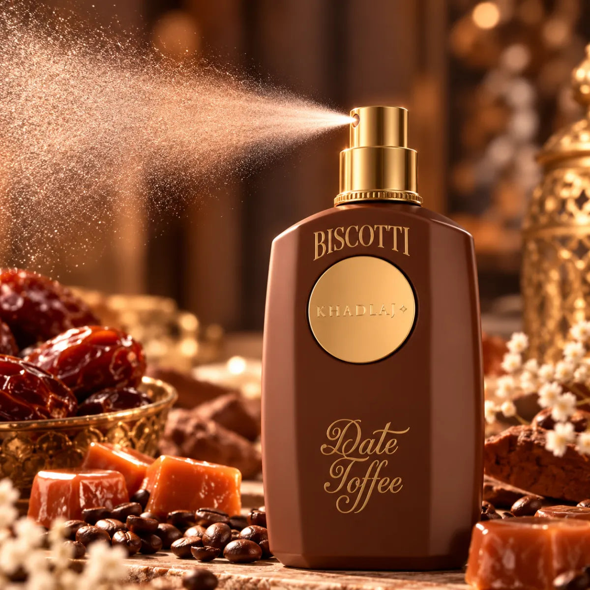 Original Khadlaj Biscotti Date Toffee Extrait De Parfum 100ml authentic luxury fragrance at best price - Perfumesouq Qatar