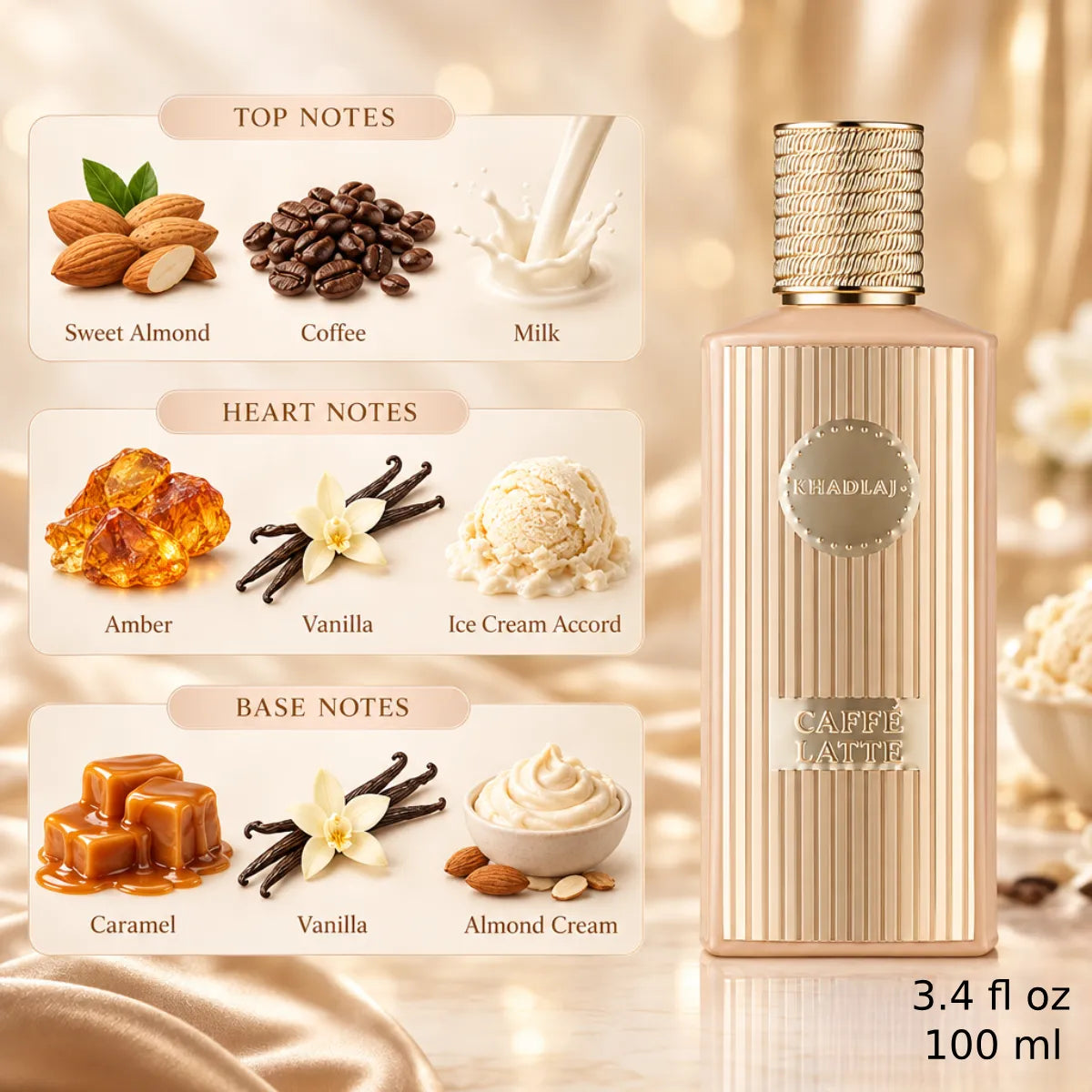 Authentic Khadlaj Caffe Latte Extrait De Parfum 100ml for best price with fast delivery - Perfumesouq Qatar
