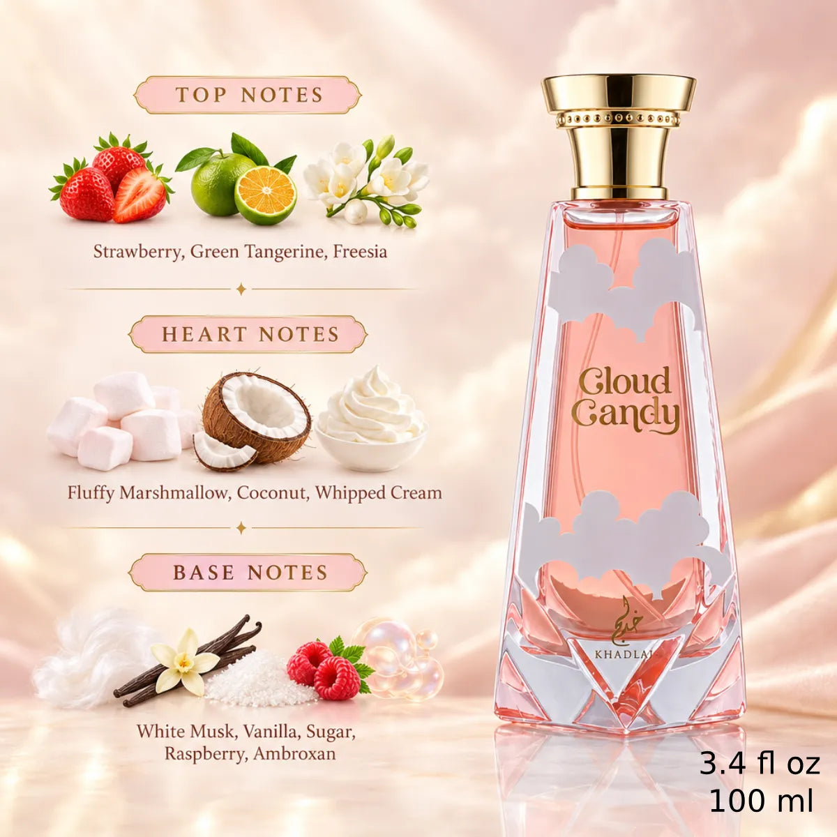 Authentic Khadlaj Cloud Candy Extrait De Parfum 100ml for best price with fast delivery - Perfumesouq Qatar