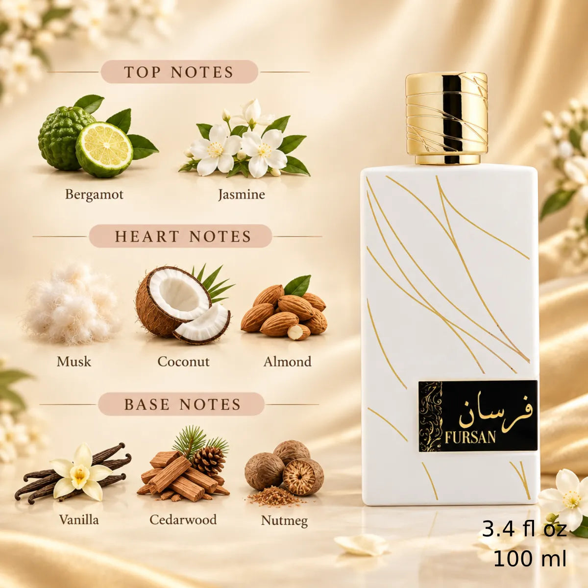 Authentic Khadlaj Fursan White Eau De Parfum 100ml for best price with fast delivery - Perfumesouq Qatar
