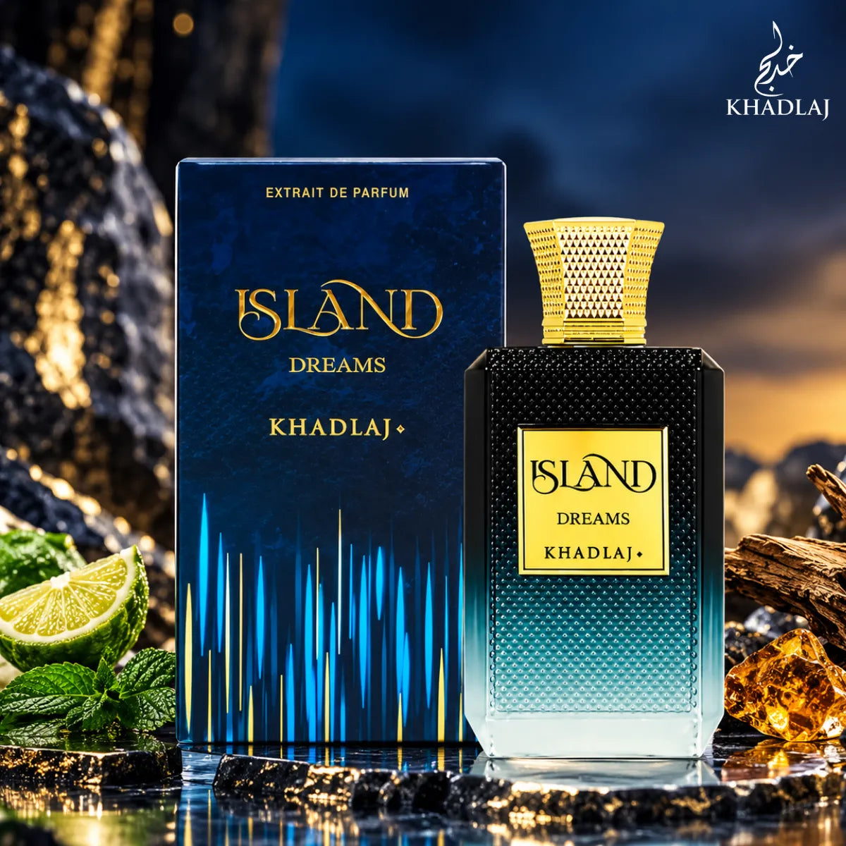 Buy Khadlaj Island Dreams Extrait De Parfum 100ml online from Perfumesouq, Doha, Qatar