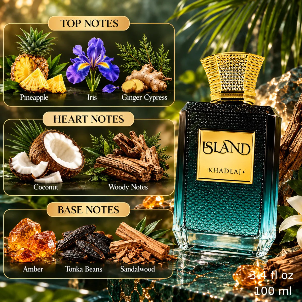 Authentic Khadlaj Island Extrait De Parfum 100ml for best price with fast delivery - Perfumesouq Qatar