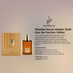 Khadlaj Karus Amber Gold EDP 100ml luxury fragrance at best price, authentic and genuine product - Perfumesouq Qatar