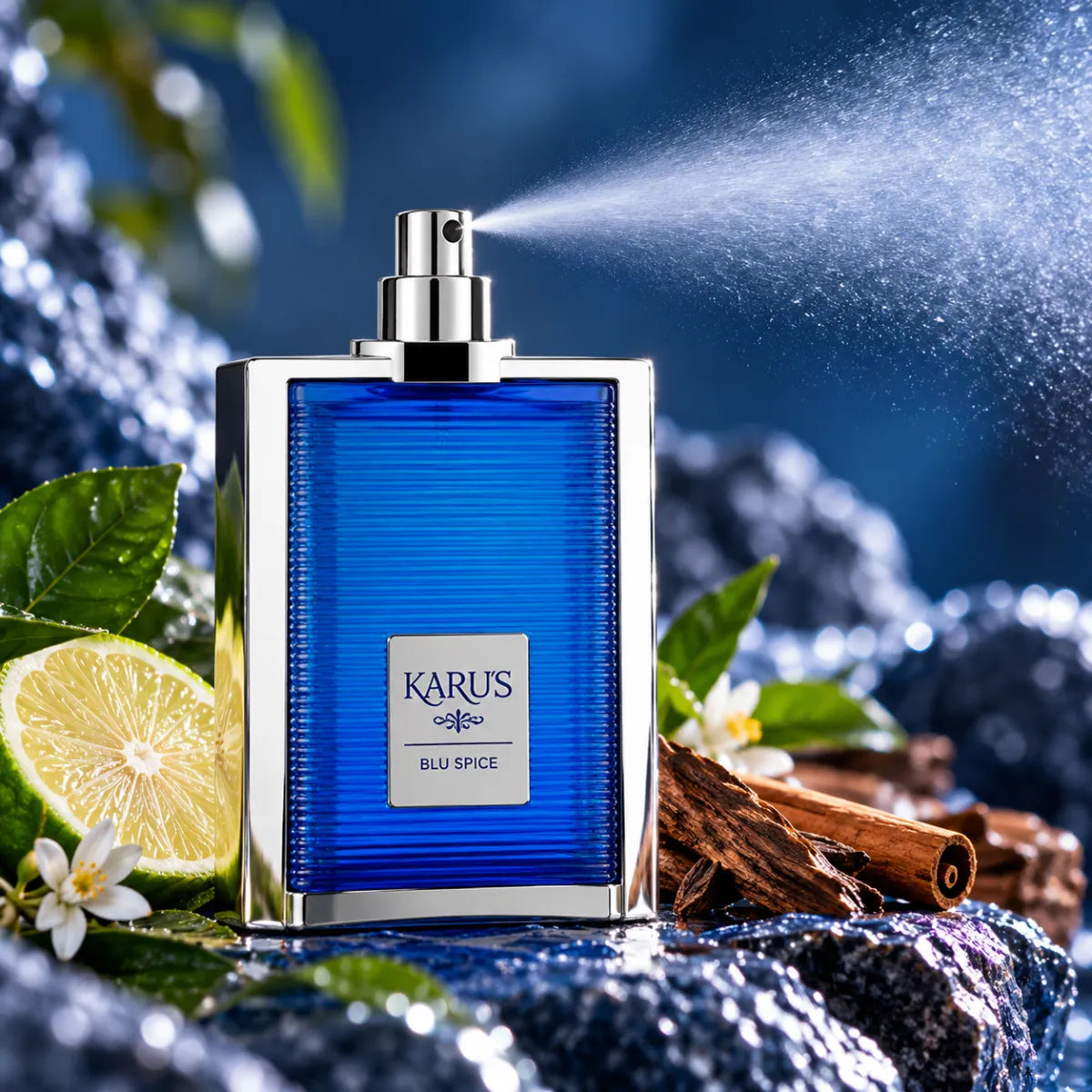 Original Khadlaj Karus Blue Spice Eau De Parfum 100ml authentic luxury fragrance at best price - Perfumesouq Qatar