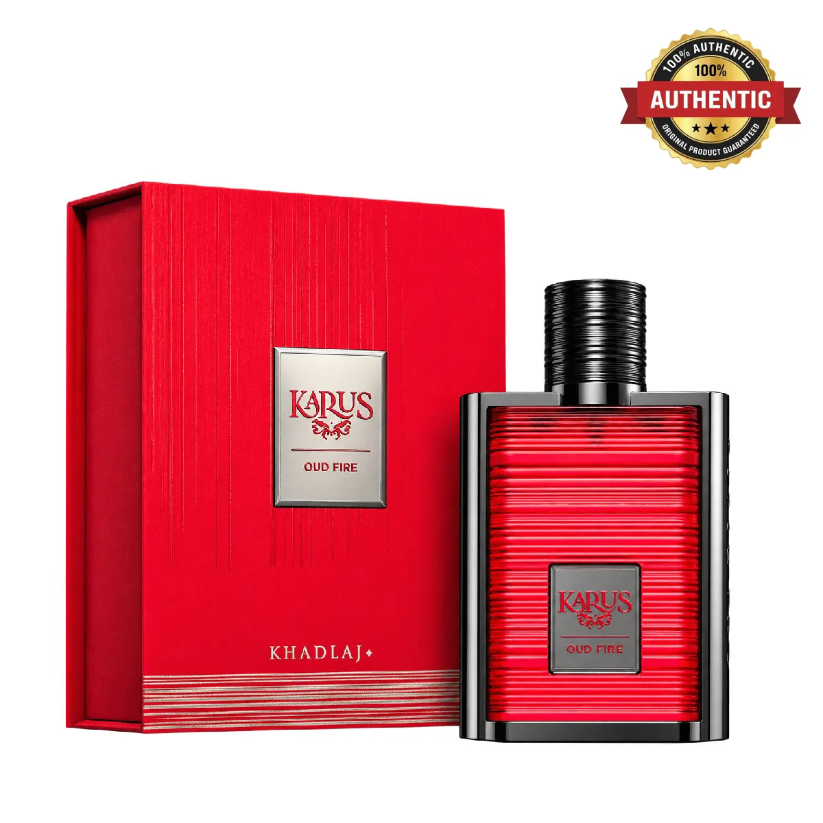 Khadlaj Karus Oud Fire Eau De Parfum 100ml online at best price, premium oud fragrance - Perfumesouq Qatar