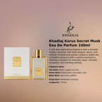 Khadlaj Karus Secret Musk EDP 100ml luxury fragrance at best price, authentic and genuine product - Perfumesouq Qatar