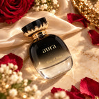 Khadlaj La Fede Aura Kiss Of Rose Eau De Parfum 100ml for best price, elegant rose scent with lasting fragrance - Perfumesouq Qatar