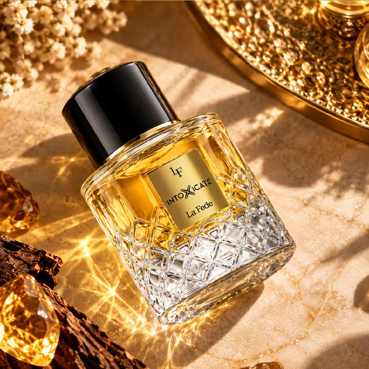 Khadlaj La Fede Intoxicate Eau De Parfum 100ml for best price, elegant warm scent with lasting fragrance - Perfumesouq Qatar