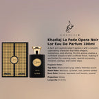 Khadlaj La Fede Opera Noir Lor EDP 100ml luxury fragrance at best price, authentic and genuine product - Perfumesouq Qatar
