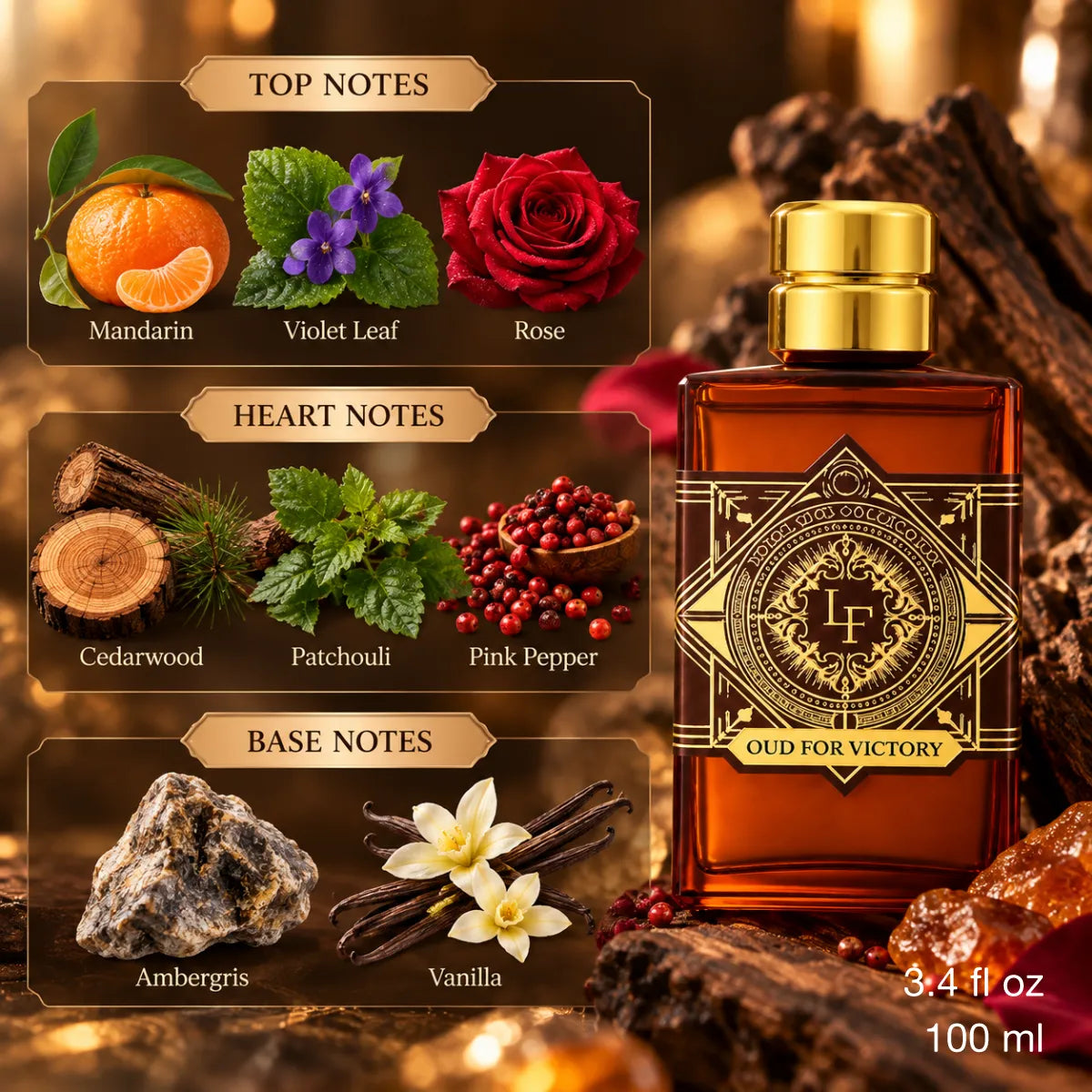 Authentic Khadlaj La Fede Oud For Victory Eau De Parfum 100ml for best price with fast delivery - Perfumesouq Qatar