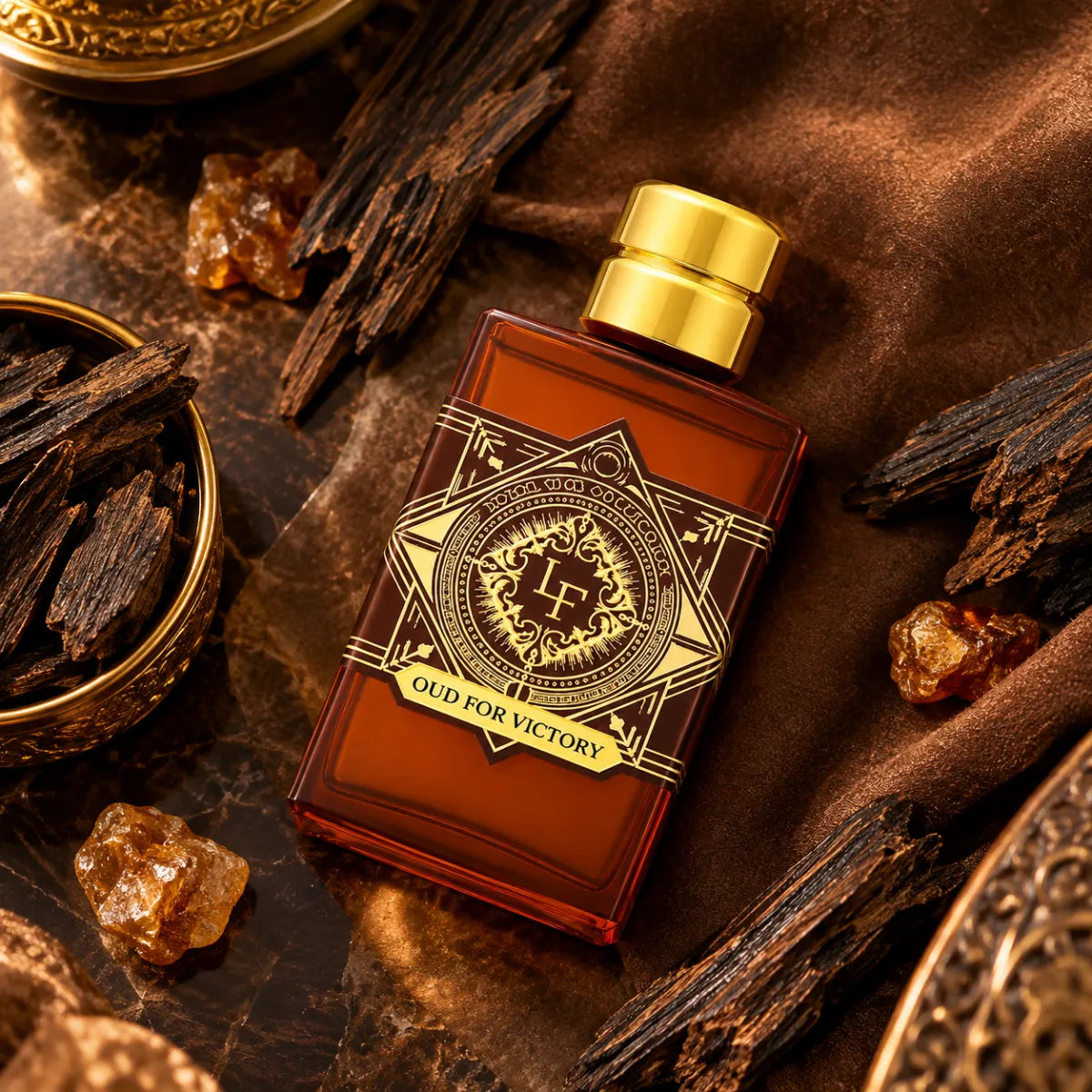 Khadlaj La Fede Oud For Victory Eau De Parfum 100ml for best price, elegant oud scent with lasting fragrance - Perfumesouq Qatar