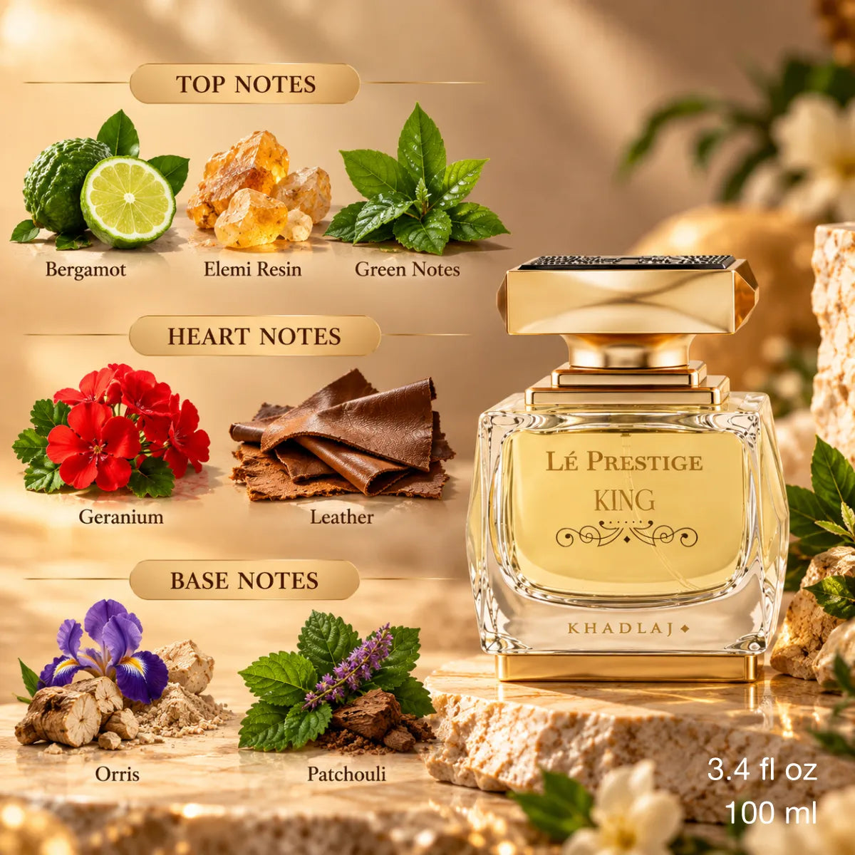 Authentic Khadlaj Le Prestige King Eau De Parfum 100ml for best price with fast delivery - Perfumesouq Qatar
