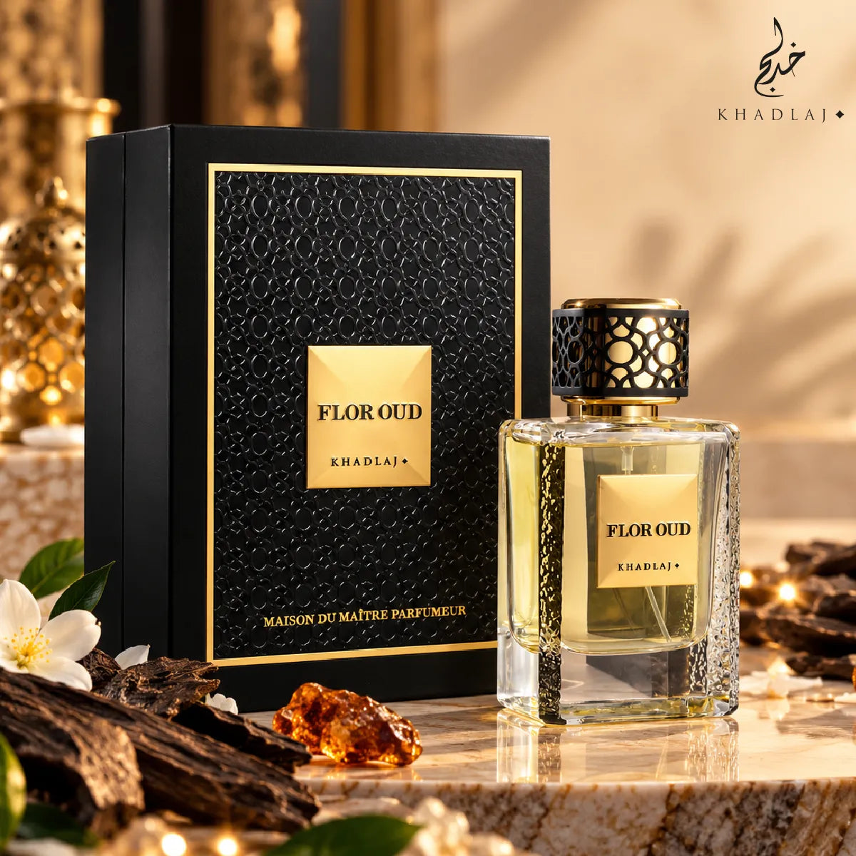 Buy Khadlaj Maison Flor Oud Eau De Parfum 100ml online  from Perfumesouq , Doha, Qatar 