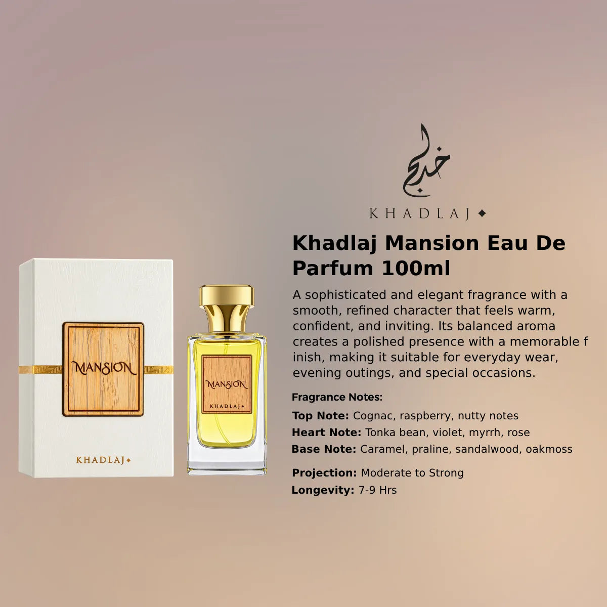 Khadlaj Mansion EDP 100ml luxury fragrance at best price, authentic and genuine product - Perfumesouq Qatar