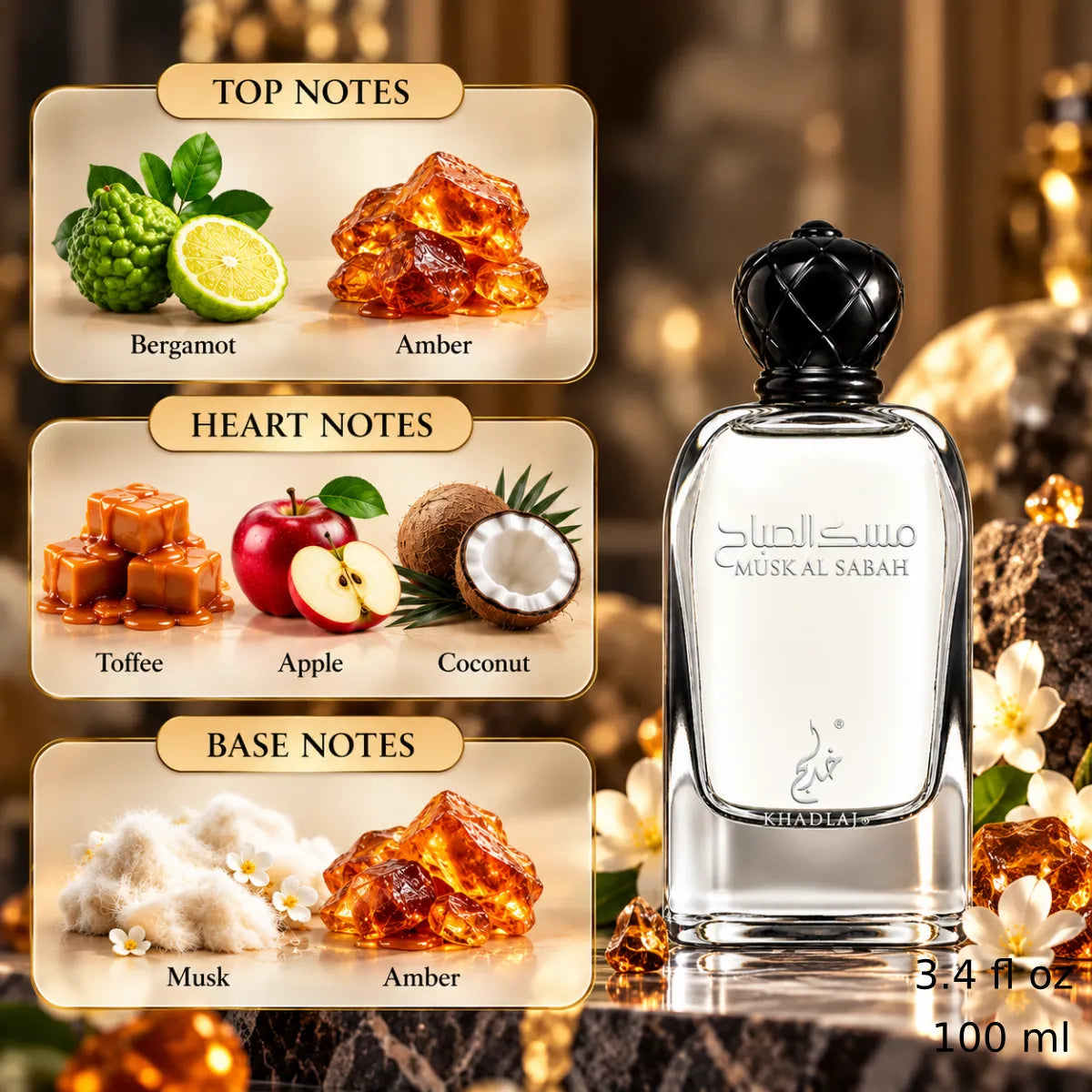 Authentic Khadlaj Musk Al Sabah Eau De Parfum 100ml for best price with fast delivery - Perfumesouq Qatar