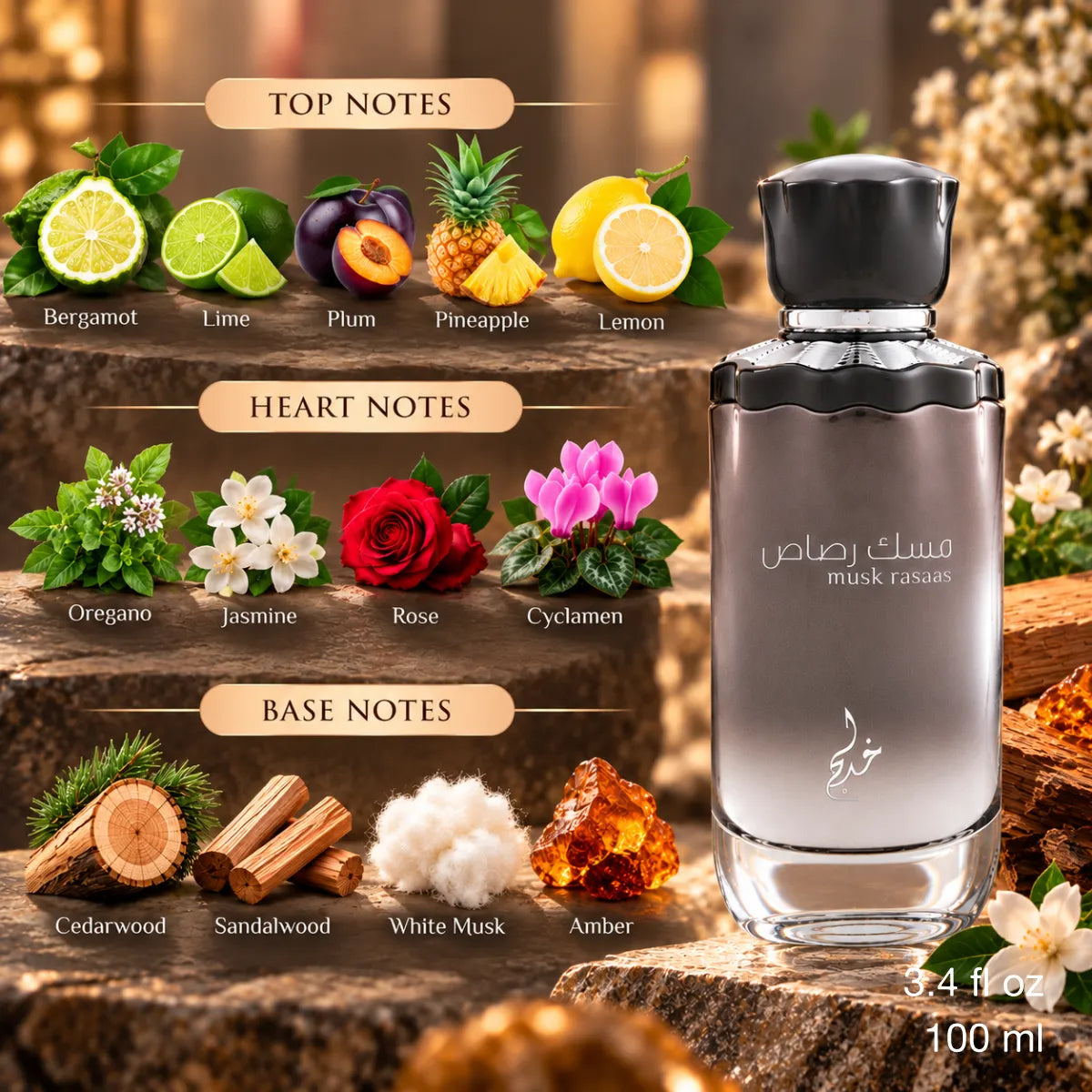 Authentic Khadlaj Musk Rasaas Eau De Parfum 100ml for best price with fast delivery - Perfumesouq Qatar