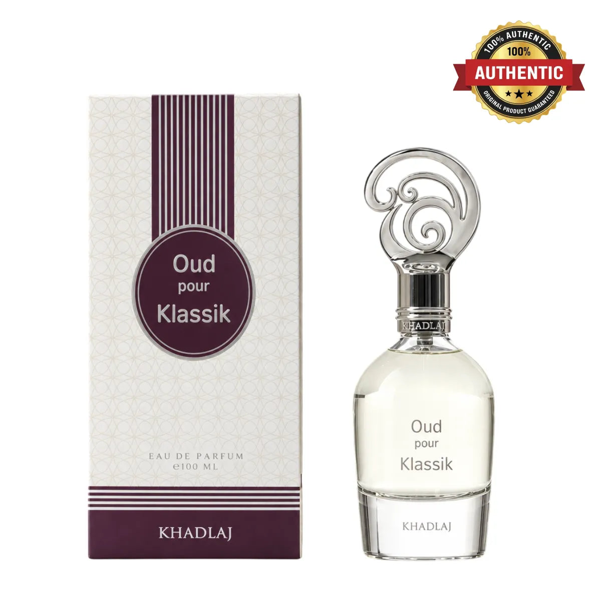 Khadlaj Oud Pour Klassik Eau De Parfum 100ml online in Qatar at best price, premium fragrance - Perfumesouq Qatar