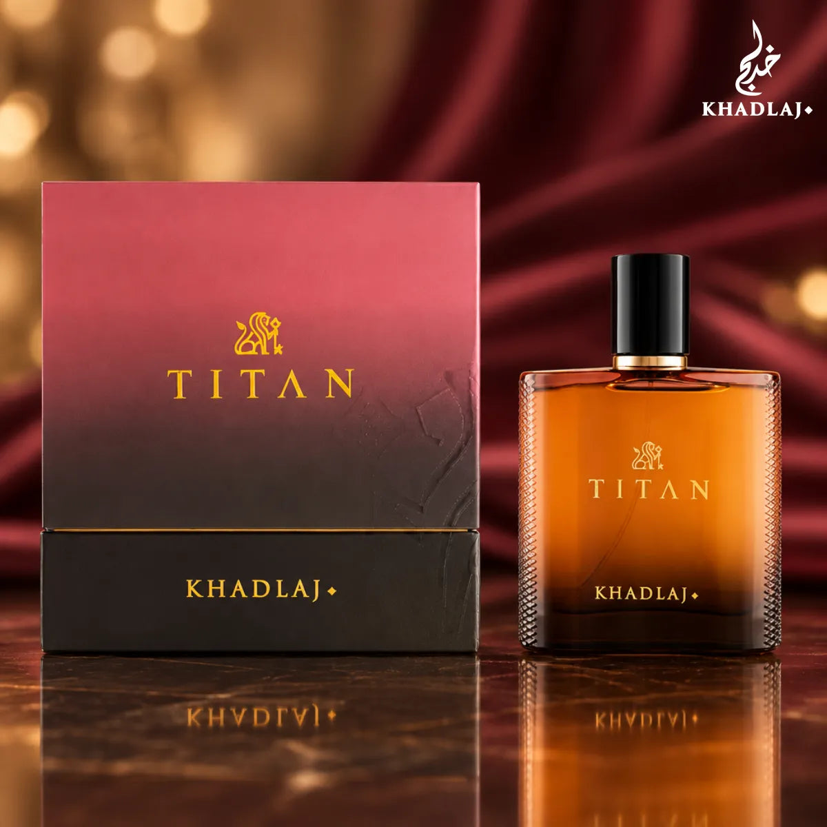 Buy Khadlaj Titan Eau De Parfum 100ml from Perfumesouq, Doha, Qatar.