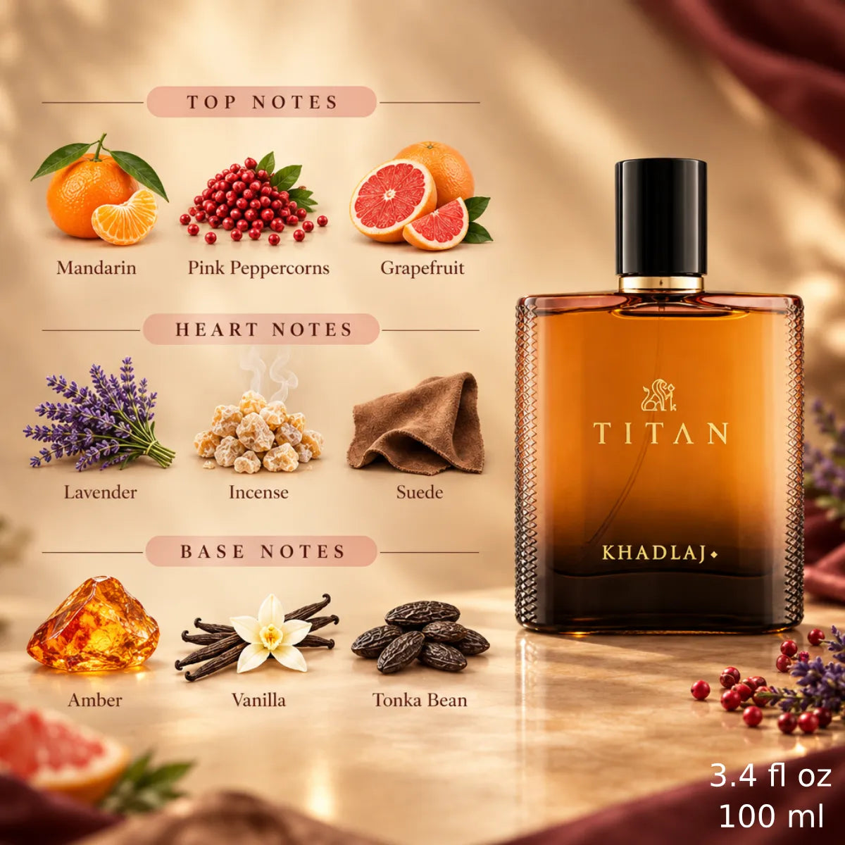 Authentic Khadlaj Titan Eau De Parfum 100ml for best price with fast delivery - Perfumesouq Qatar
