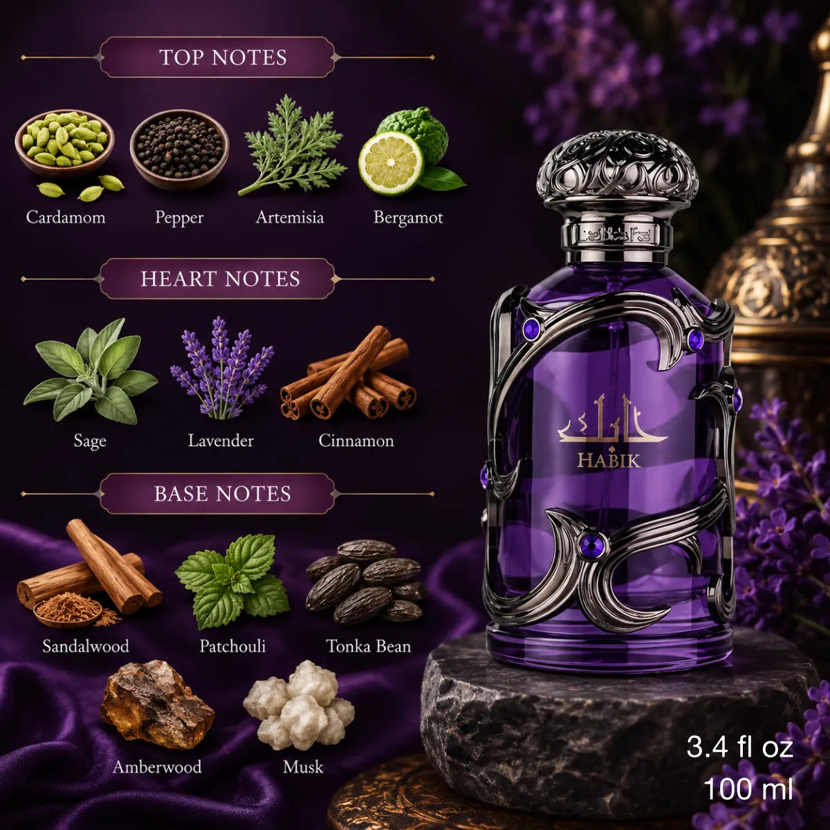 Authentic Lattafa Habik Men Eau De Parfum 100ml for best price with fast delivery - Perfumesouq Qatar