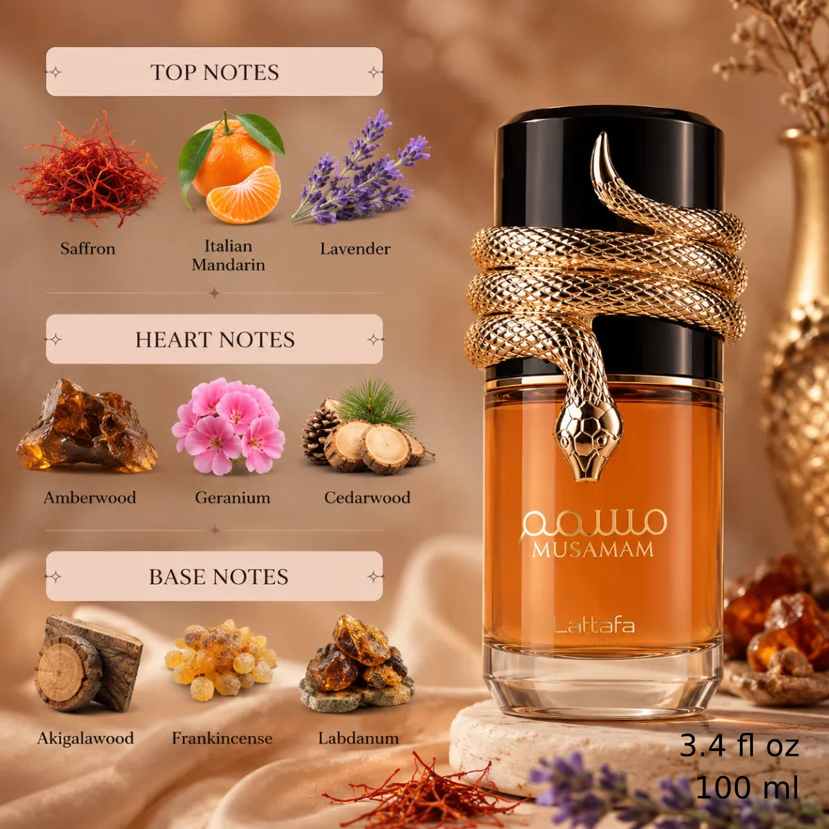 Authentic Lattafa Musamam Eau De Parfum 100ml for best price with fast delivery - Perfumesouq Qatar