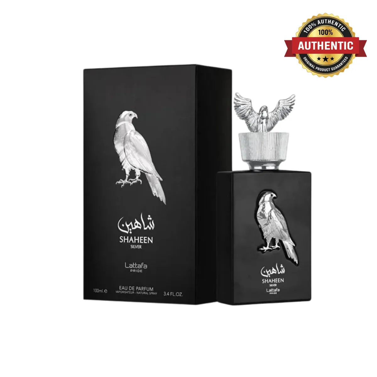 Lattafa Pride Shaheen Silver Eau De Parfum 100ml online at best price, fresh aromatic fragrance - Perfumesouq Qatar