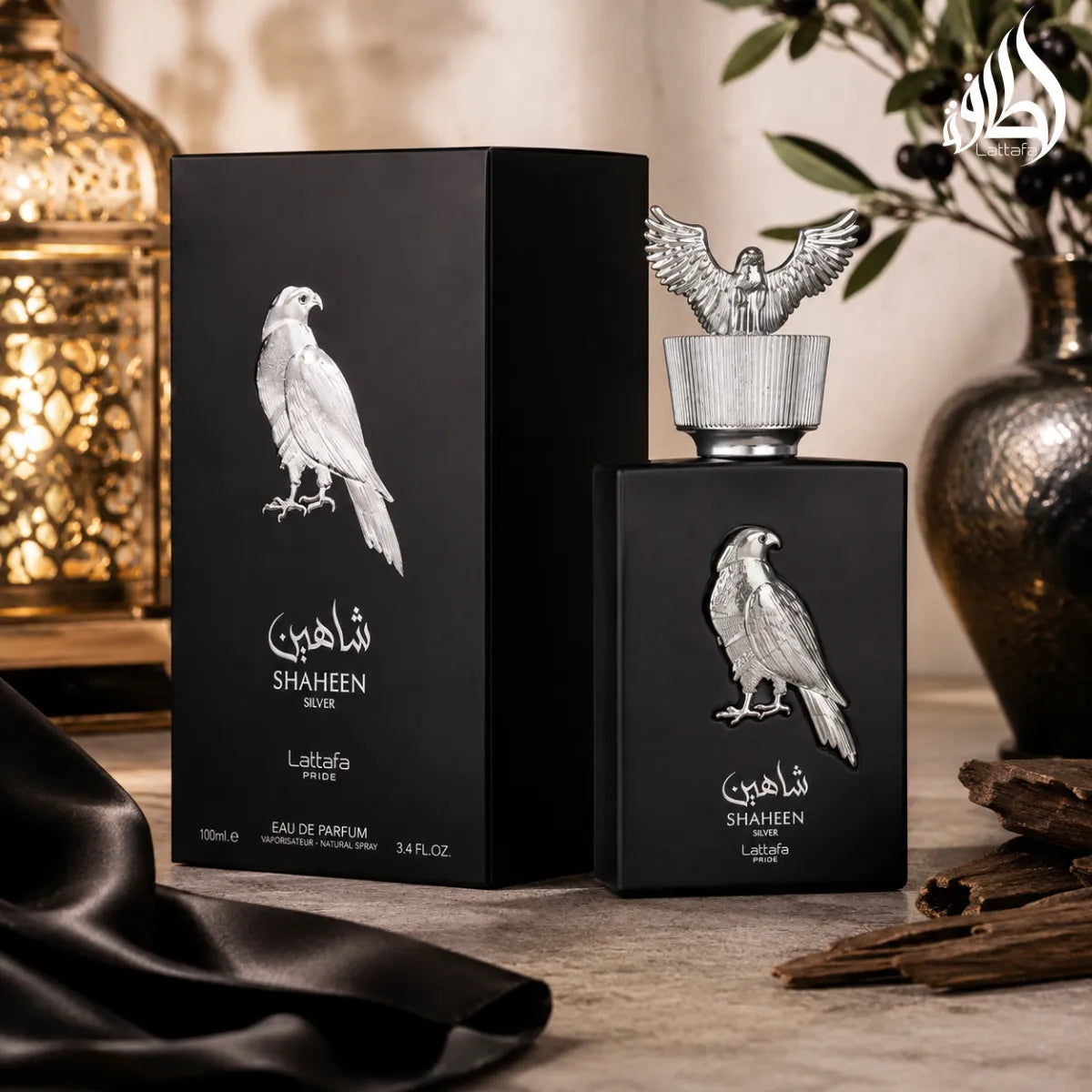 Buy Lattafa Pride Shaheen Silver Eau De Parfum 100ml from Perfumesouq, Doha, Qatar
