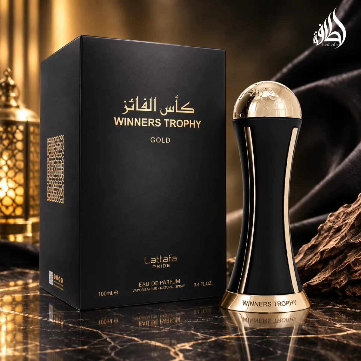 Buy Lattafa Pride Winners Trophy Gold Eau De Parfum 100ml from Perfumesouq, Doha, Qatar