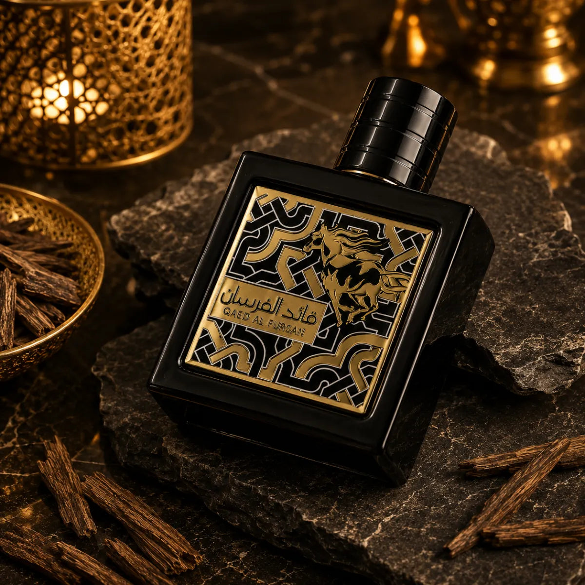 Lattafa Qaed Al Fursan Eau De Parfum 90ml for best price in Qatar, rich fruity fragrance with lasting scent Perfumesouq Qatar